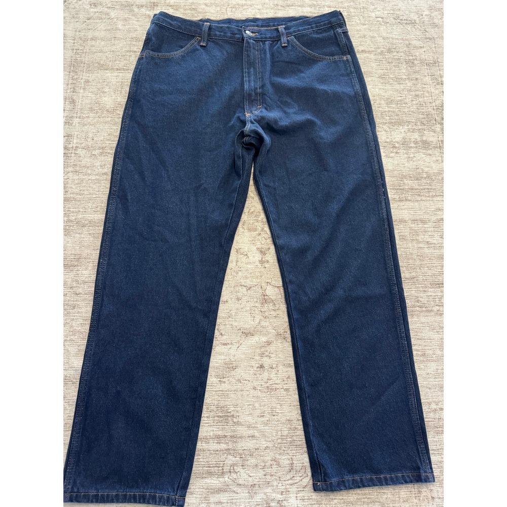 Rustler Wrangler Mens Regular Fit Straight Leg Jeans Dark Wash 38x30 1087619PW